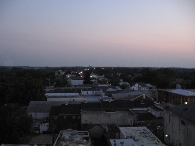 A view from the tip of Ladder 21 looking south from the Mid-Town Station.